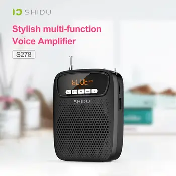 

SHIDU 15W Portable Voice Amplifier Wired Microphone FM Radio AUX Audio Recording Bluetooth Speaker For Teachers Instructor S278