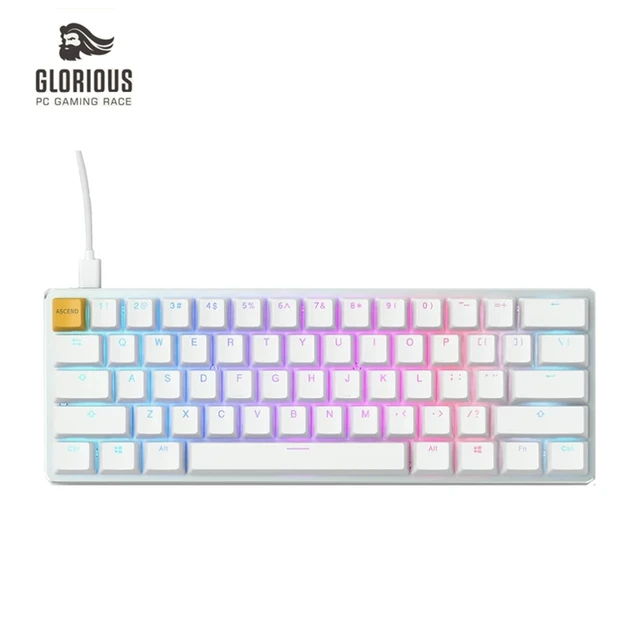 Glorious GMMK Modular Mechanical Gaming Keyboard - 60% Compact Size (61 + Glorious PC Gaming