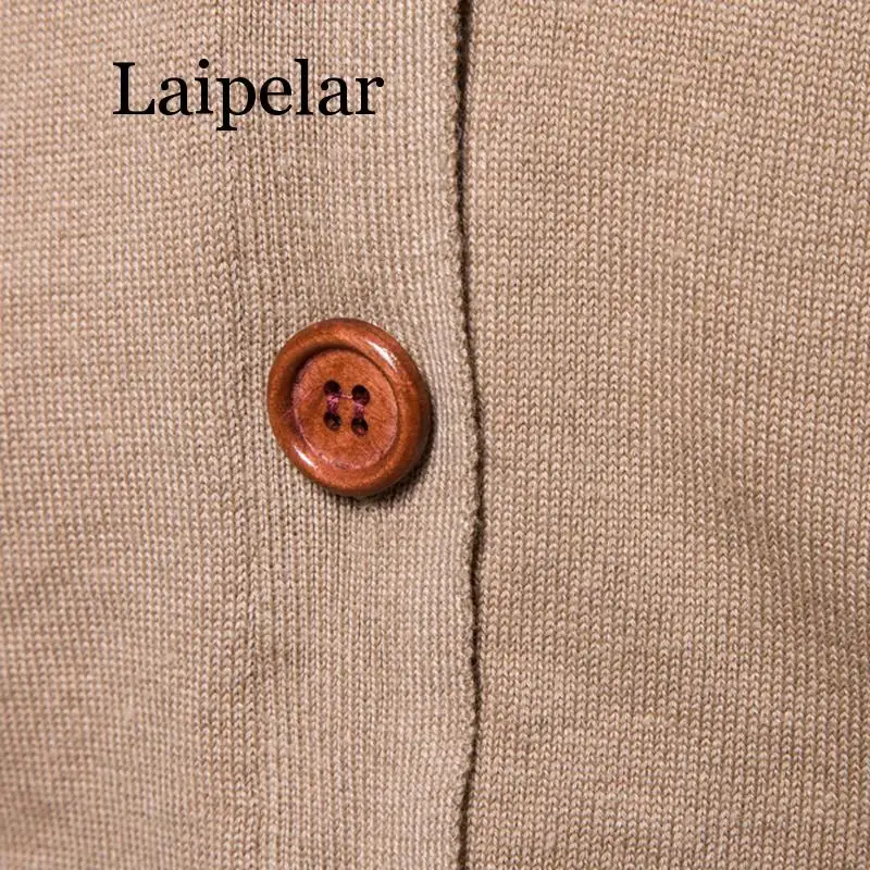 Laipelar, мужские кардиганы на пуговицах, свитера, новинка, повседневный мужской однотонный пуловер с v-образным вырезом, толстый кашемировый свитер, верхняя одежда, одежда EU/