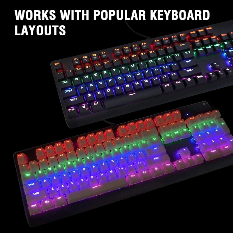 87HA Durable Translucent Key 10 Keys/Set ABS Transparent Mechanical Keyboard Keycap with Removable Protection Cover | Компьютеры и