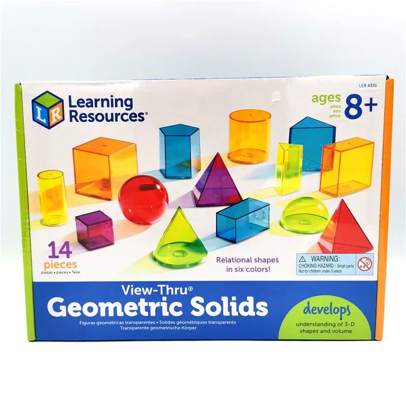

America Learning Resources Translucent Building Blocks Transparent Stereo Geometry Building Blocks Young STUDENT'S Mathematics T