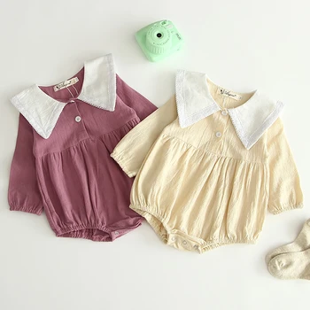 

Korean Japan Style Newborn Rompers Autumn Toddler Clothes Long Sleeve Baby Girl Romper Infant Jumpsuit For Girls Boys Romper