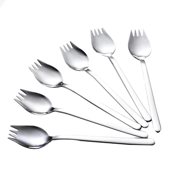 

6-Pack Stainless Steel Spoons for Household Use, 7.48 Inch Ice Cream Spoon & Salad Forks, Fruit Appetizer Dessert Spoons