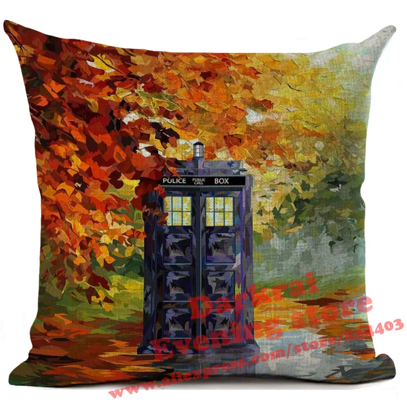 Наволочка для подушек Doctor Who Tardis Exterminate с принтом, подушки для дома, декор для гостиной, дивана, декоративная наволочка - Цвет: 1