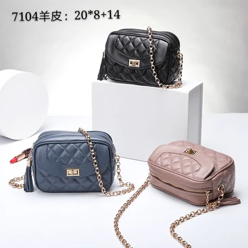 

free shipping 2020 the new style fashion mini cute genuine leather sheepskin women one shoulder bag crossbody bag 3 color 20cm