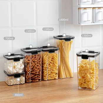 

Kitchen Sealed Tank Spice Nut Home Storage Organization Tank Fresh-keeping Storage Tank Kitchen Organizer Airtight Container