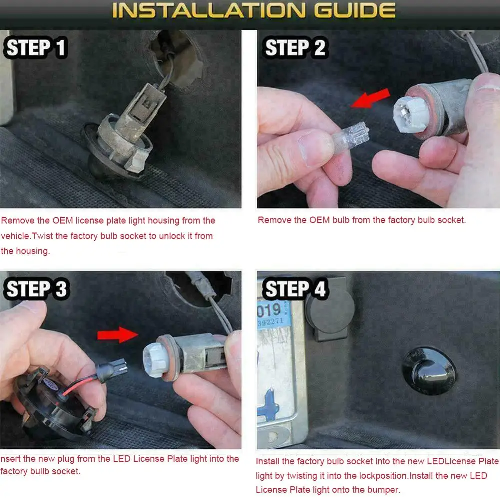 Светильник номерного знака Лампы пикап грузовик яркий SMD светодиодный