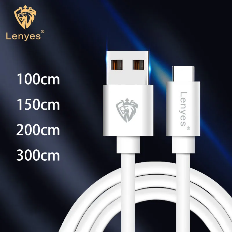 Lenyes 3 м 2 1 5 микро USB кабель 1A 2A 2.4A проволочные заряжающие провода линия IOS и Android