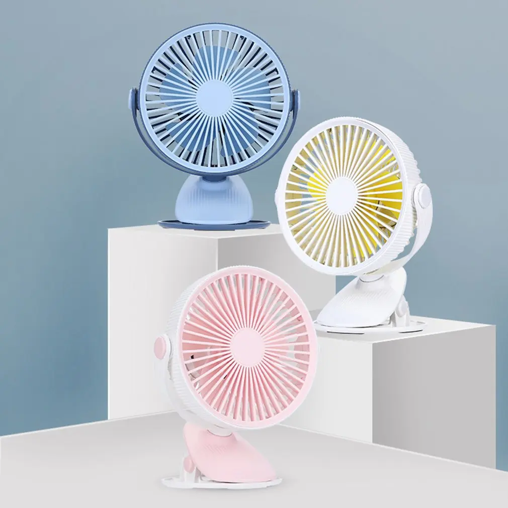 USB Clip Fan Creative Personality Mini Mute Desktop Fan Charging USB Clip Fan Student Fan Summer Portable Small Fan
