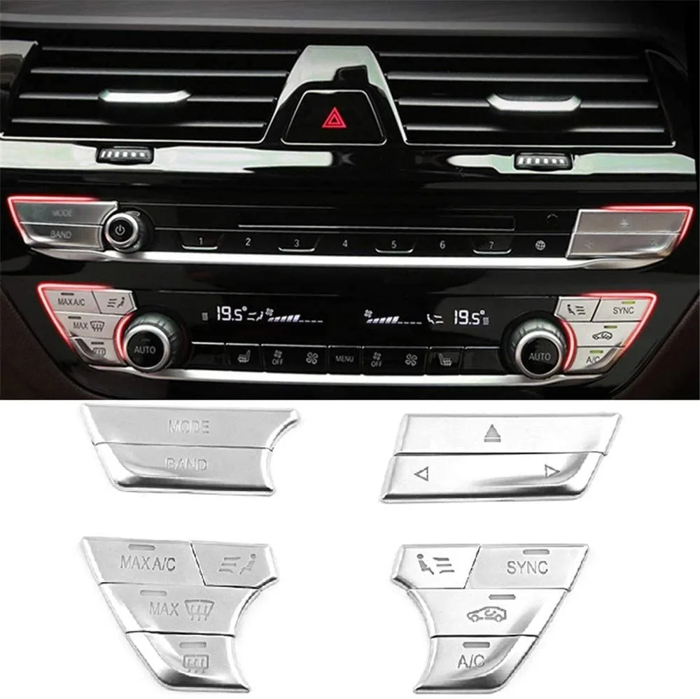 

Для BMW (2018-2020 G30 G38)(2016-2019 G11 G12), центральная консоль A/C, переключатель управления кондиционером, кнопки наклейки-вкл