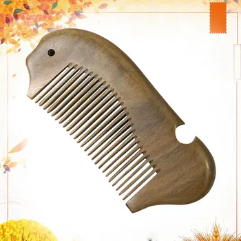 

1pc Hair Comb Creative Vintage Massage Fish Shaped Green Sandalwood Wooden Hair Comb for Girls Ladies Women