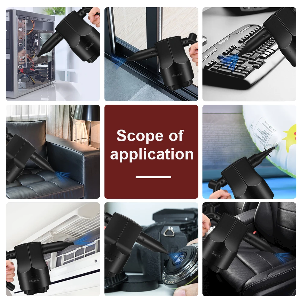 500W Cordless Electric Air Duster Blower - Powerful Vacuum Cleaning for Computer Keyboard, Hair Dryer Replacement Description Image.This Product Can Be Found With The Tag Names Computer cleaners, Computer Office, Electric air duster blower vacuum