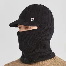 

2021 men's hats keep warm in winter and thicken wool hats. New average size riding cold-proof ear protection knitted cotton hats