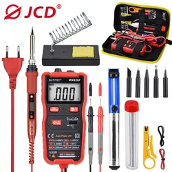 JCD – kit de fer à souder électrique 80W, température réglable, écran LCD, 220V, avec multimètre multifonction, outils de soudage 