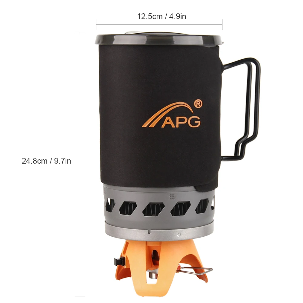 

Outdoor Camping Stove Set Cookware Cooking Pot Gas Burner Stove Set with Gas Adapter for Camping Hiking Backpacking Picnic