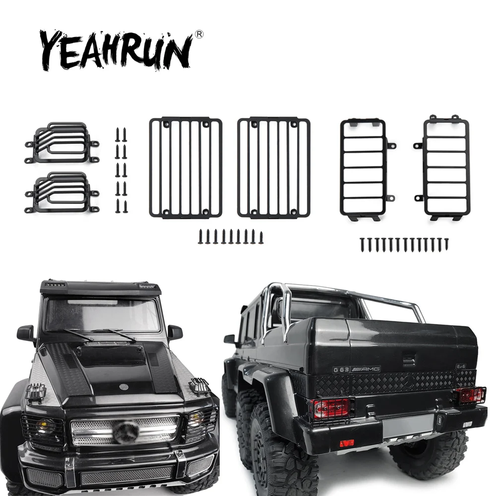 YEAHRUN Metal Front / Side Rear Light Guards Grille for Traxxas TRX-6 G63 1/10 RC ROCK Crawler Car Upgrade Decoration Parts | Игрушки и