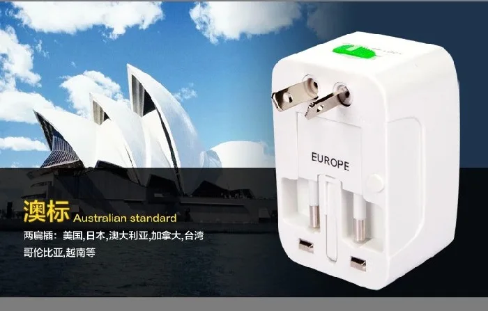 Экспорт по всему миру применимый переключатель Plug Многофункциональный конверсионный разъем двойной USB зарядка конвертер переходник для путешествий