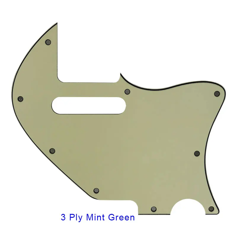 Pleroo пользовательские гитарные части-для США Tele Merle Haggard f hole Thinline гитары накладки царапины пластины Замена - Цвет: 3Ply Mint Green