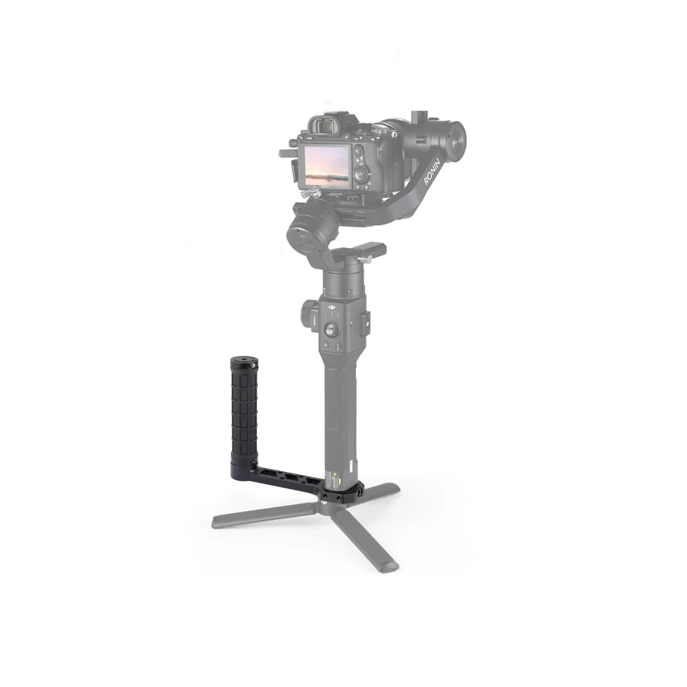 Rubber L-Type Side Handgrip With 1/4"-20 Mounting Points For DJI Ronin-S / SC /