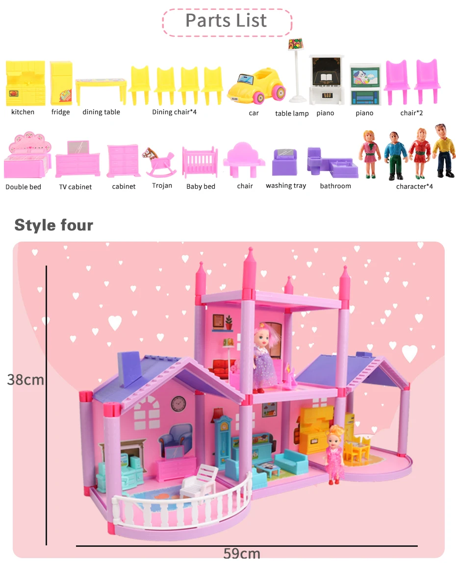 Дети DIY Семья Кукольный дом аксессуары Игрушка с миниатюрной мебели гараж собрать Каса Кукольный дом, игрушки для девочек подарок на день рождения
