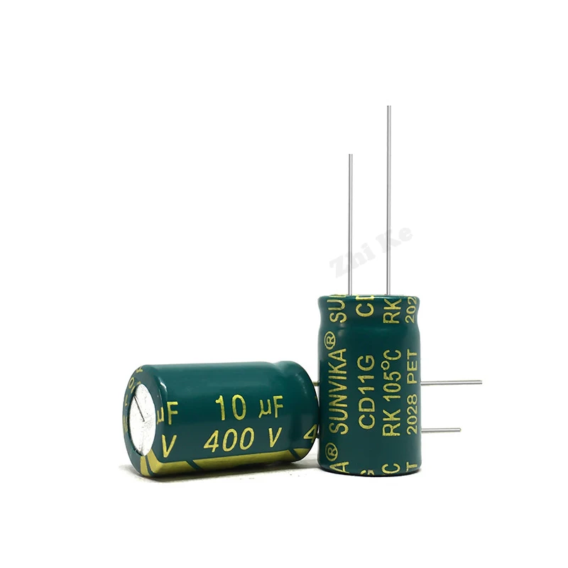 10pcs/lot 10uf400V aluminum electrolytic capacitor size 10*13mm 400V 10uf 20%