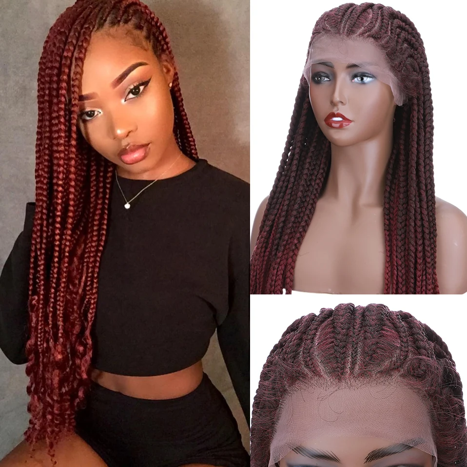 Hot Sale Braids Wig Hair-Wigs Baby-Hair Synthetic-Side-Part Lace-Front Women Box Long S-Noilite Lnwy3k5X9aj