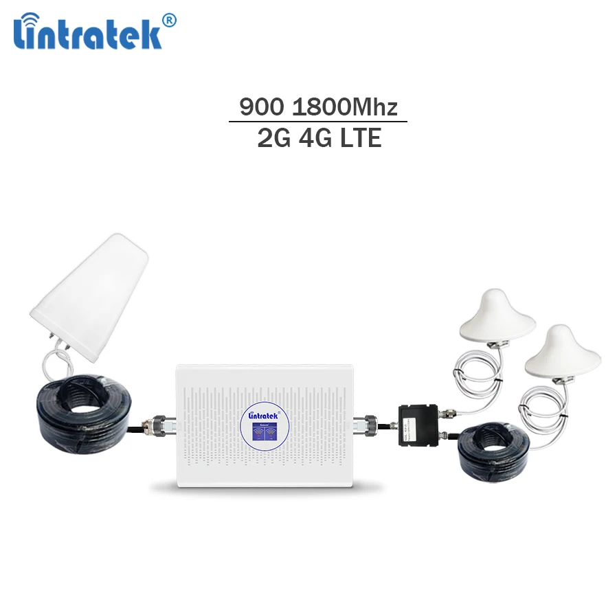 

Lintratek Repeater 4G 1800 Mhz Signal Booster GSM 900 Ampli 4G 2G 70dB AGC Cellphone Signal Booster 900 1800 Dual Band GSM LTE