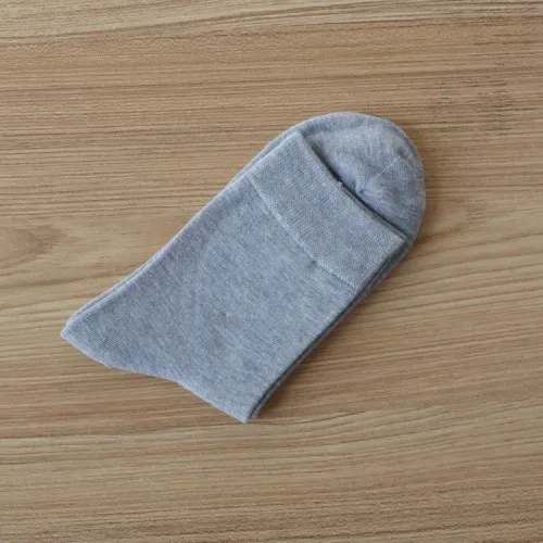 Light gray D Носки средней длины модные для мужчин однотонные мужские хлопковые носки повседневные сплошной цвет мужской деловые носки 3 пар/лот = 6 штук - Цвет: Light gray D