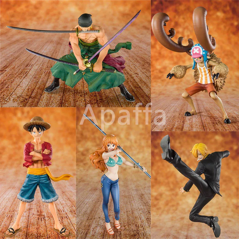 

One Piece 20th Anniversary Edition Luffy Sanji Zoro Nami Chopper Action Figure Toys Model Decoration Gifts for Kids Anime Figure