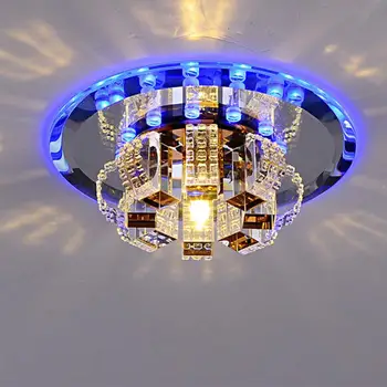 

Modern Crystal Chandelier Round Ceiling Lamp Surface Mount Bedroom Bathroom Dining Room Light for Restaurant Foyer Decoration