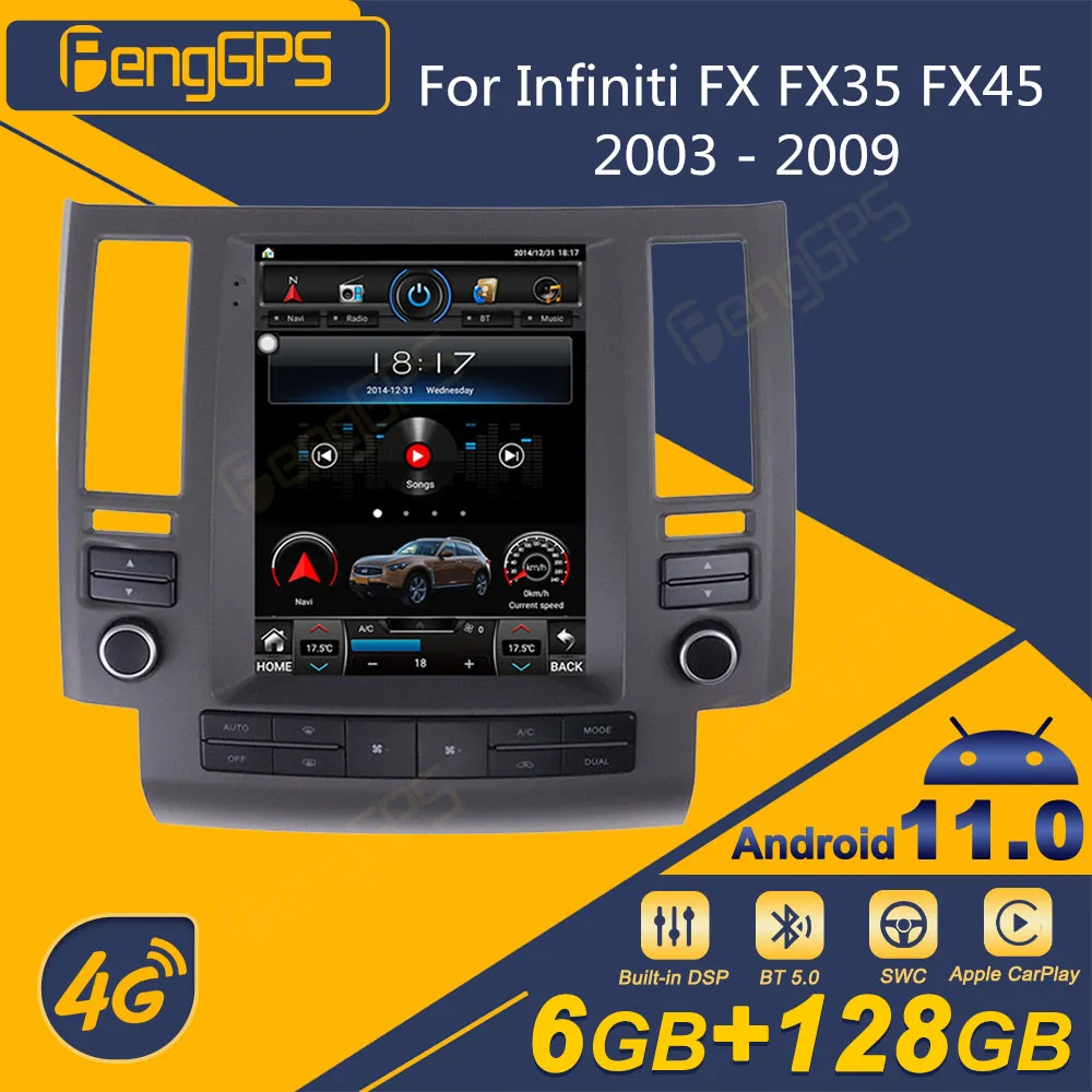 

For Infiniti FX FX35 FX45 2003 - 2009 Android Car Radio Tesla Screen 2Din Stereo Receiver Autoradio Multimedia Player GPS Navi
