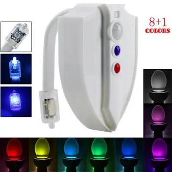 

Hot Goodland LED Toilet Light PIR Motion Sensor Night Lamp 8 Colors Backlight WC Toilet Bowl Seat Bathroom Night Light For Child