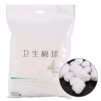 

100pcs/Bag Tattoo Disinfection Makeup Cosmetics Nail Polish Removal Soft Cotton Balls for Facial Nail Polish Cleaning Removal