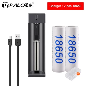 

Battery charger 18650 Li-liion battery Smart Charger for lithium battery 18650 14500 18500 3.7v li-ion battery + 4pcs 18650