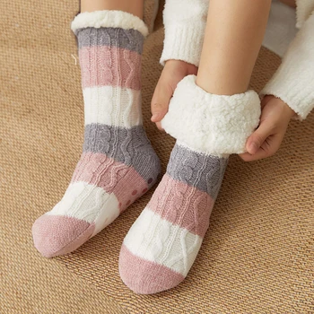 

Super Thicker Non-slip Cotton Socks Women Leg Warmers Solid Socks Winter Warm Sleep Bed Socks Floor Home Fluffy Socks Warmer