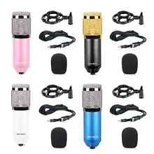 Студийный BM-800 конденсаторный микрофон+ амортизирующее крепление+ кабель питания+ Защитная крышка из пены