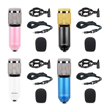 

Studio BM-800 Condenser Microphone+ Shock Mount+Power Cable+Anti-wind Foam Cap