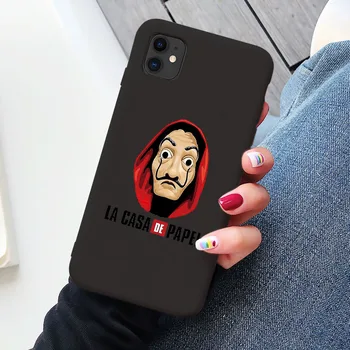 

Spain TV Money Heist House Paper phone case for iPhone 7 6S 8 Plus soft La Casa de papel Cover for iphone 11 Pro Max X XS MAX XR
