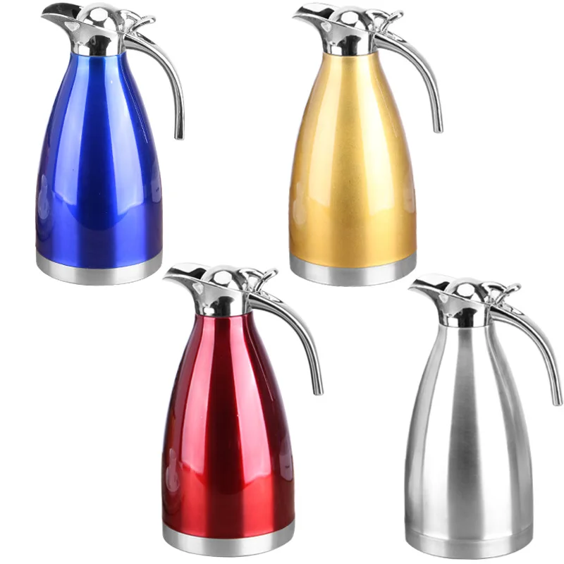 

Stainless Steel Vacuum Insulation Pot Double Warm Water Bottle European Coffee Pot Household Kettle Bottle Cold Water Bottle