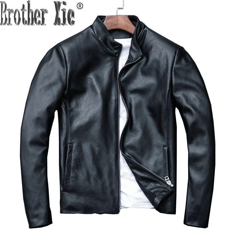 

2020 New Genuine Leather Jacket Men Spring Autumn Real Cow Leather Coat Men's Jackets Casual Bomber Jacket KJ1310