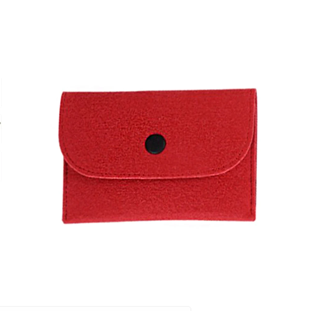 1 шт., тонкий кошелек, твердый квадратный фетровый мини-кошелек для монет, маленькая сумка, мини-кошелек для девочек, Детский кошелек, сумка для монет, сумочка для монет, Porte monnaie - Цвет: Красный