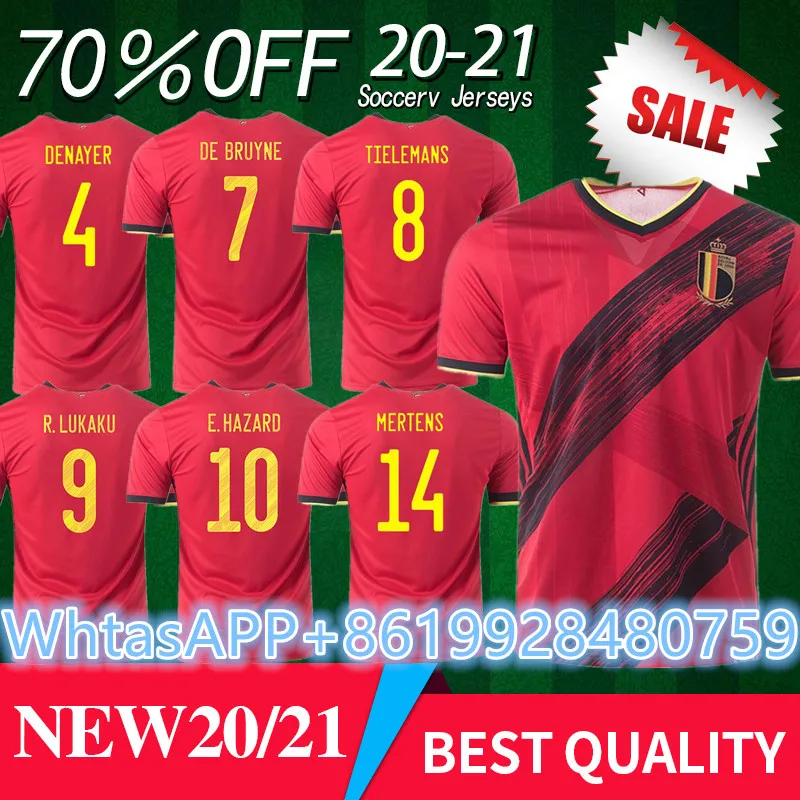 

Best quality 2020 2021 Belgium home soccer jersey DENAYER DE BRUYNE TIELEMANS HAZARD R.LUKAKU 20/21 belgium away football shirt