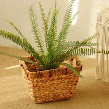 

Flower Vases Decoration Home Straw Vases For Wedding Decoration Storage Basket Hydroponic Flower Delicate Tabletop Vase ZHP020