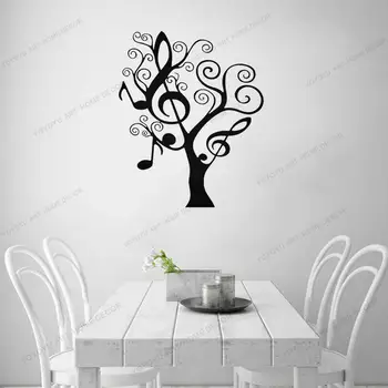 

Music Notes Tree Art Greative Wall Sticker Vinyl Wall Decals Removable Decor For Living Room Kids Room cx601
