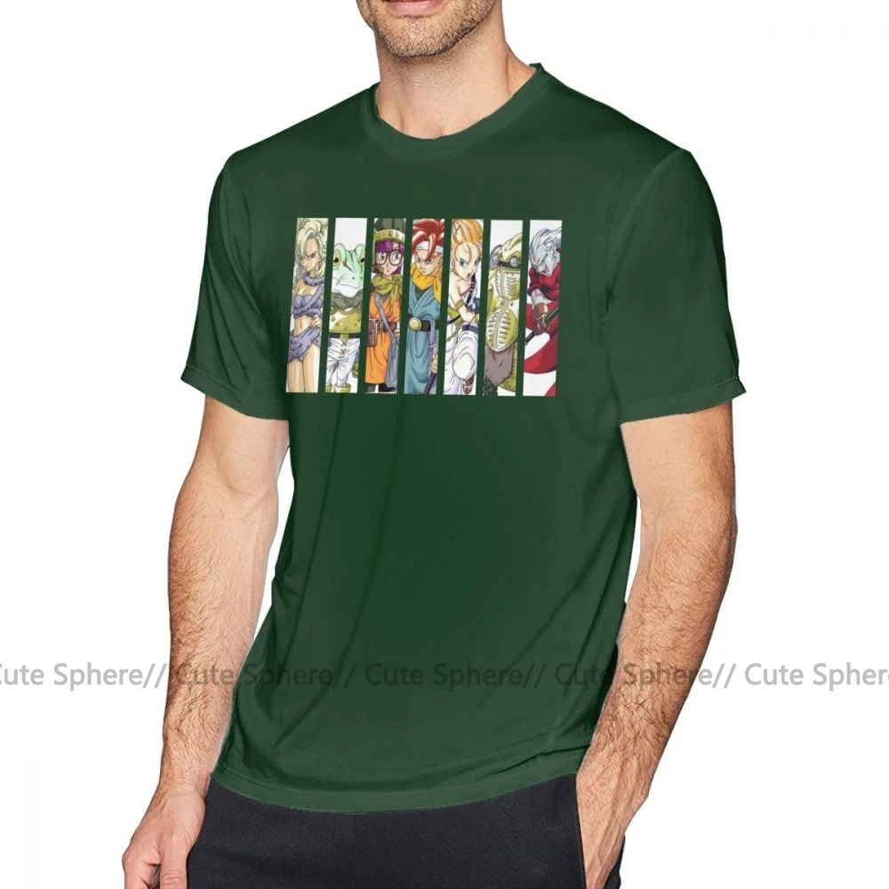 Футболка Chrono Trigger, футболка Chrono Trigger, 100 хлопок, свободная футболка с принтом, Мужская футболка с коротким рукавом, забавная Классическая футболка - Цвет: Dark Green