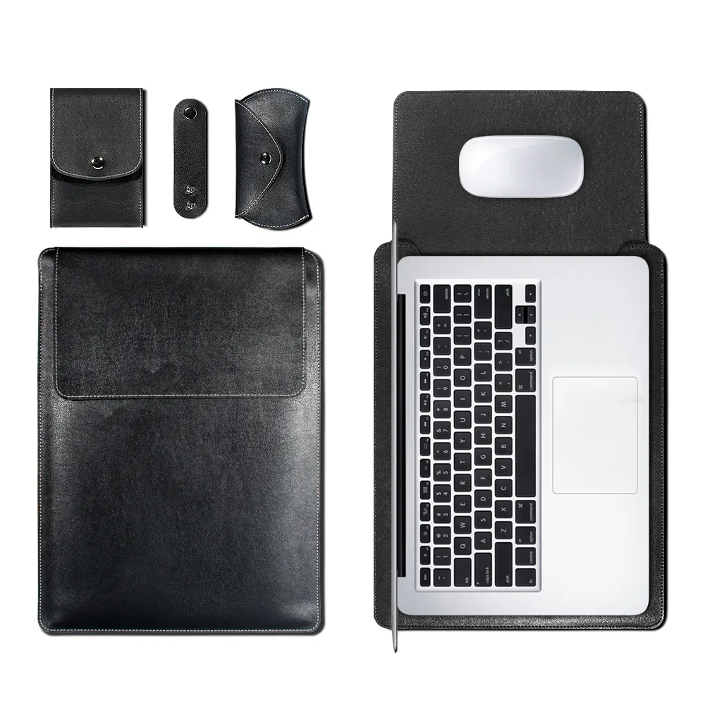 

Universal Laptop Sleeve Inner Laptop Handbag Case PU Waterproof Bag Retro Computer Bags for Macbook Apple Laptop11 12 13 15 Inch