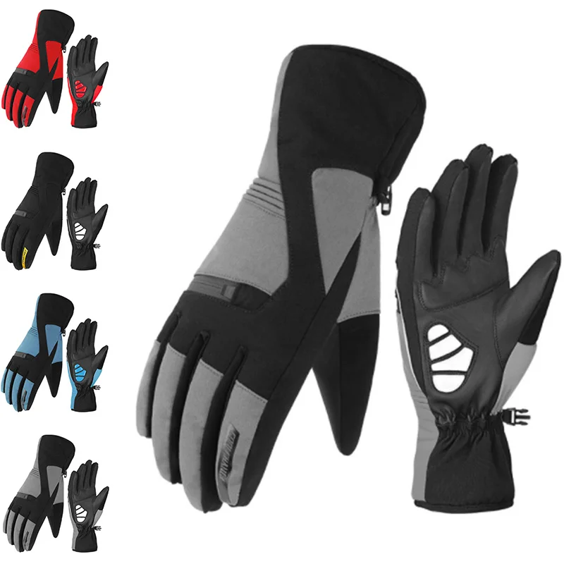 Outdoor Full Finger Cycling Gloves Winter Warm Bike Bicycle Riding Windproof Practical Outdoor Sport Gloves