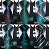 Gift Men Tie Teal Green Paisley Plaid Silk Wedding Tie For Men DiBanGu Design Hanky Cufflink Quality Men Tie Set Dropshipping ► Photo 2/6