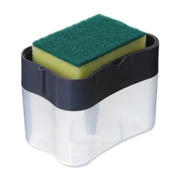 Multiful Soap Pump Dispenser Box Kitchen Dish Liquid Soap Press Box with Sponge Holder Home Cleaner Container Kitchen Tool