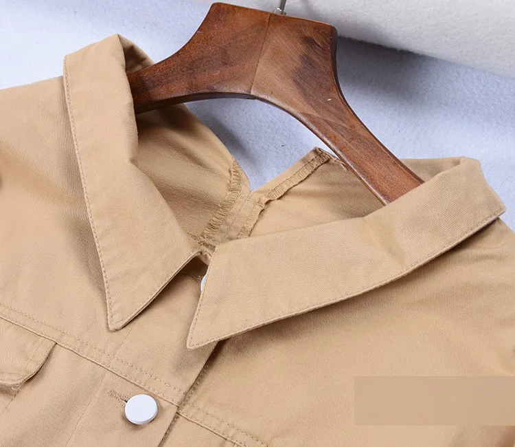 

Kl07 2019 Spring Clothing New Style Jeans Coat Women's Retro Short Loose-Fit BF Hong Kong Style Jacket Loose Tops